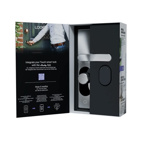 Shelly LOQED Touch Smart Lock 2s – érintős okos zár,  Wi-Fi, Bluetooth, ezüst