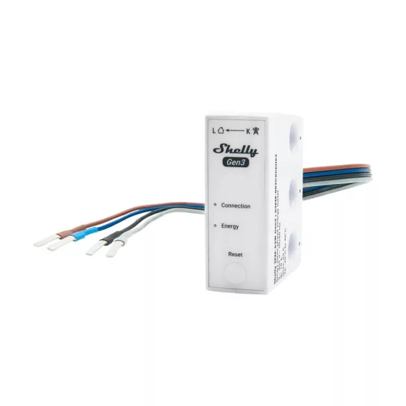 Shelly 3EM-63W Gen3 – három fázisú fogyasztásmérő, Wi-Fi, Bluetooth
