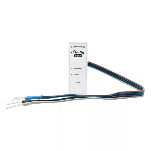 Shelly 3EM-63W Gen3 – három fázisú fogyasztásmérő, Wi-Fi, Bluetooth