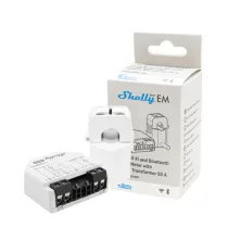   Shelly EM Gen3 – egyfázisú, 2 áramkörös fogyasztásmérő, 1 db 50A áramváltóval, Wi-Fi, Bluetooth