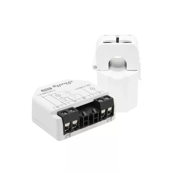 Shelly EM Gen3 – egyfázisú, 2 áramkörös fogyasztásmérő, 1 db 50A áramváltóval, Wi-Fi, Bluetooth