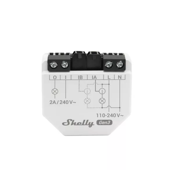 Shelly EM Gen3 – egyfázisú, 2 áramkörös fogyasztásmérő, 1 db 50A áramváltóval, Wi-Fi, Bluetooth