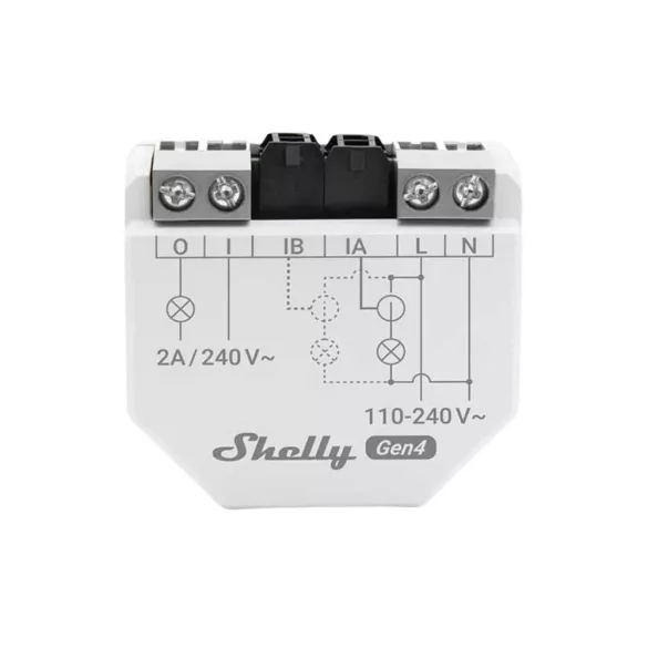 Shelly EM Gen4 –  egyfázisú két áramkörös fogyasztásmérő, 1 db 50A áramváltóval, 2A kontaktorral, Wi-Fi, Bluetooth, Zigbee, Matter (S4EM-002CXCEU)