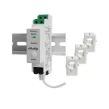 Shelly Pro 3EM 120A V2 – fogyasztásmérő, három fázisú, 3 x 120A áramváltóval, Wi-Fi, Ethernet, Matter (SPEM-003CEBEU)