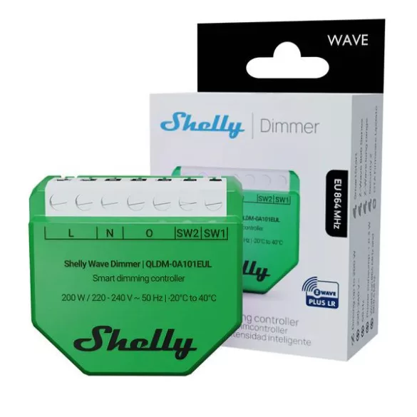 Shelly Wave Dimmer – okos fényerőszabályzó modul, Z-Wave EU Long Range