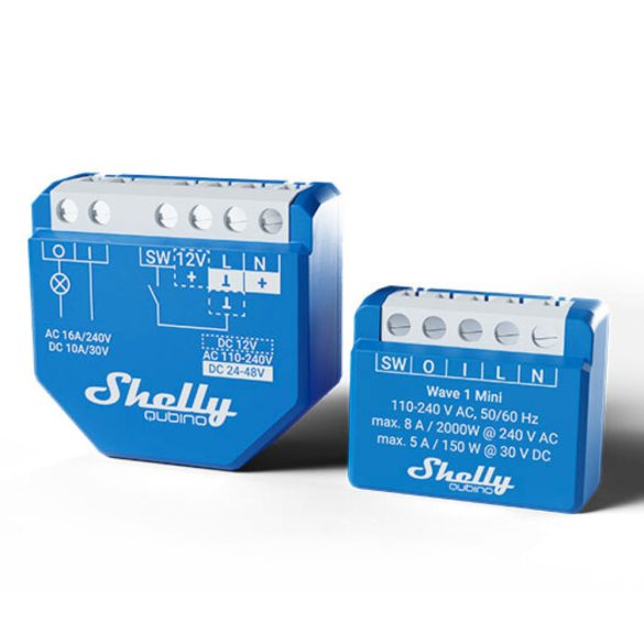 Shelly Qubino Wave 1 MINI – egy áramkörös relé, Z-Wave