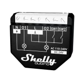 Shelly Qubino Wave 2PM – két áramkörös relé, fogyasztásmérés,  Z-Wave