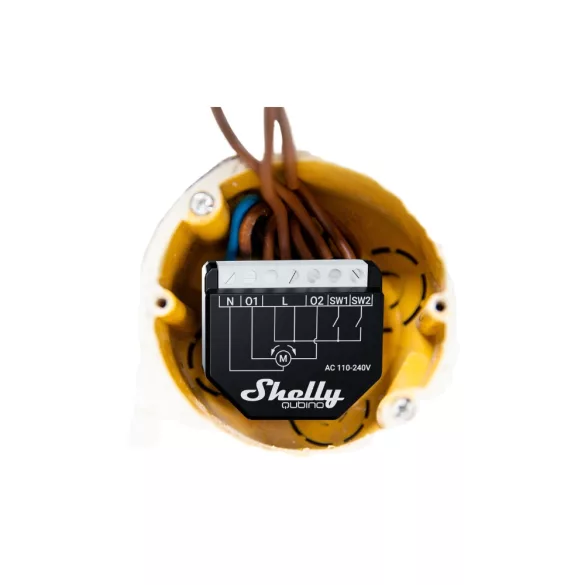Shelly Qubino Wave Shutter – redőny vezérlő, fogysztásmérés, Z-Wave