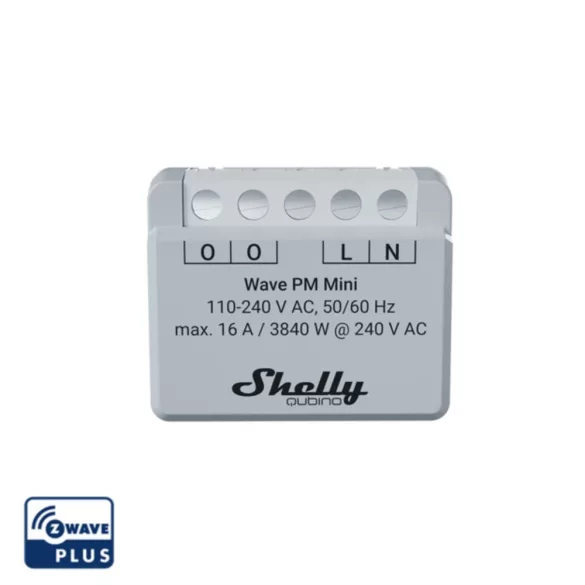 Shelly Qubino Wave PM MINI – egy áramkörös fogyasztásmérés, Z-Wave