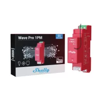   Shelly Qubino Wave Pro 1 PM – egy áramkörös relé, DIN, fogyasztásmérés, Z-Wave