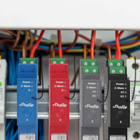 Shelly Qubino Wave Pro 1 – egy áramkörös relé, DIN, Z-Wave