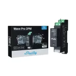 Shelly Qubino Wave Pro 2 PM – két áramkörös relé, DIN, fogyasztásmérés, Z-Wave