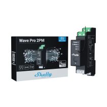   Shelly Qubino Wave PRO 2PM két áramkörös, DIN-sínre illeszthető, fogyasztásmérős okosrelé, Z-Wave protokoll kompatibilis