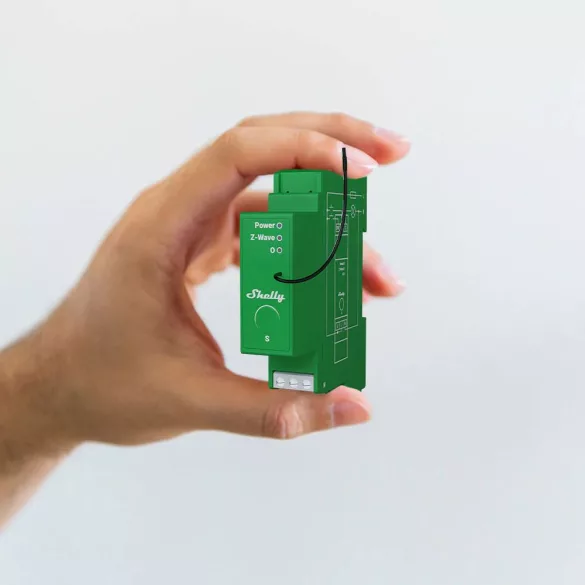 Shelly Wave Pro Dimmer 1PM – egy áramkörös dimmer relé, fogyasztásmérés, Z-Wave