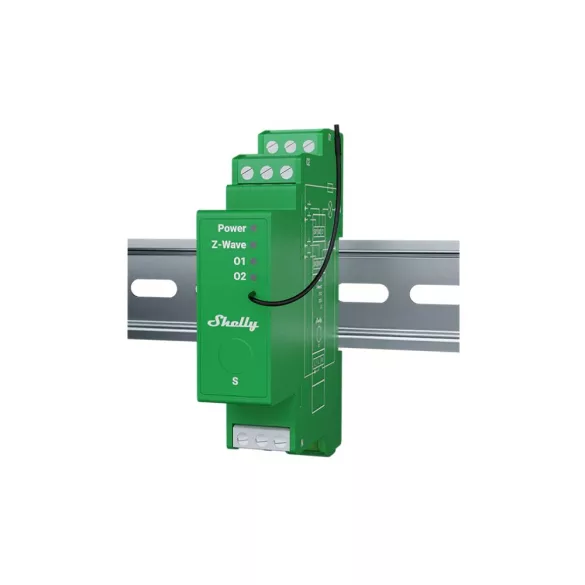 Shelly Wave Pro Dimmer 2PM – két áramkörös dimmer relé, fogyasztásmérés, Z-Wave