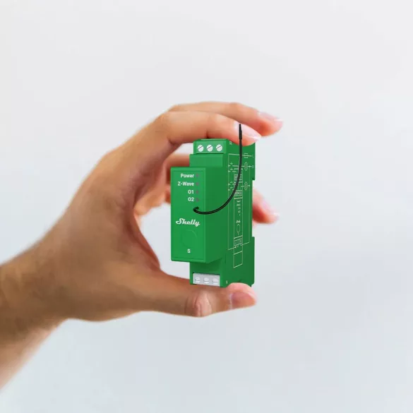 Shelly Wave Pro Dimmer 2PM – két áramkörös dimmer relé, fogyasztásmérés, Z-Wave