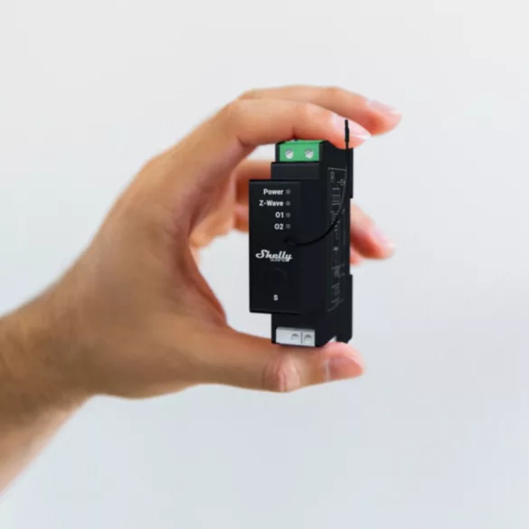 Shelly Wave Pro Shutter – redőny vezérlő, DIN, Z-Wave
