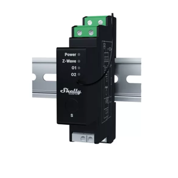 Shelly Wave Pro Shutter – redőny vezérlő, DIN, Z-Wave
