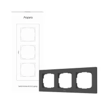   Aqara Switch Frame H2 Grey – szürke hármas EU sorolókeret (FE-X02DG)