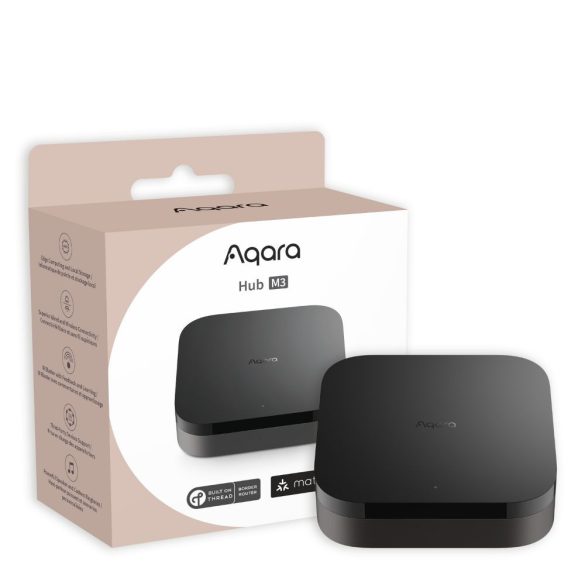 Aqara M3 Zigbee + Thread + IR hub (központi egység), Ethernet RJ-45 csatlakozóval, hangszóróval