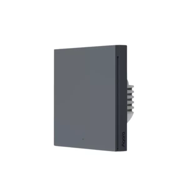 Aqara Smart Wall Switch H1 – 1 gombos villanykapcsoló (csak fázis), szürke, Zigbee (WS-EUK01-G)