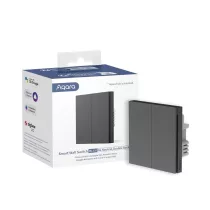   Aqara Smart Wall Switch H1 – 2 gombos villanykapcsoló (csak fázis), szürke, Zigbee (WS-EUK02-G)
