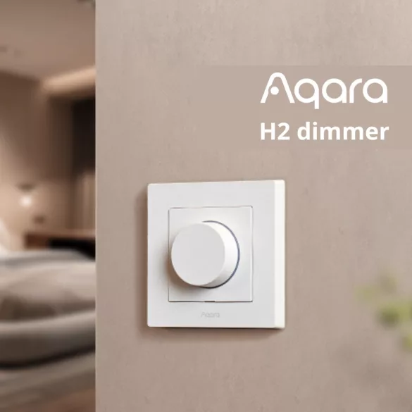 Aqara Dimmer Switch H2 EU – fényerőszabályzós villanykapcsoló, szürke, Bluetooth, Zigbee, Thread (KD-R01D-G)