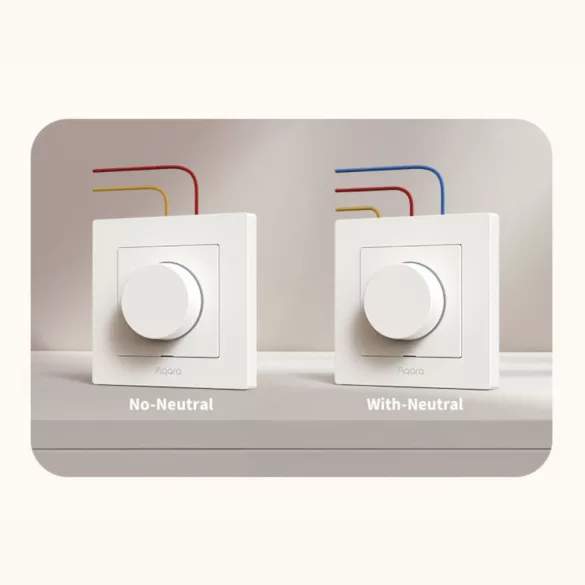 Aqara Dimmer Switch H2 EU – fényerőszabályzós villanykapcsoló, szürke, Bluetooth, Zigbee, Thread (KD-R01D-G)
