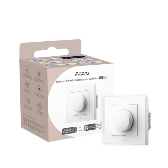 Aqara H2 Dimmer switch, fényerőszabályzós Zigbee + Thread okos villanykapcsoló, fehér