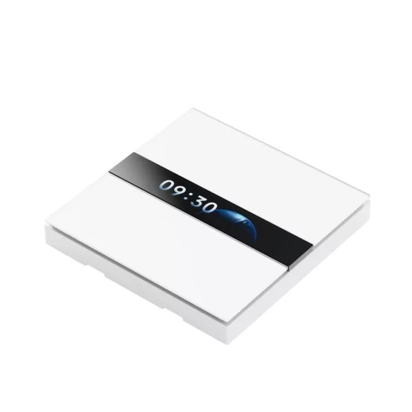 Aqara Display Switch V1 EU – okos villanykapcsoló LCD kijelzővel, Bluetooth, Zigbee, Matter (WS-K02D)