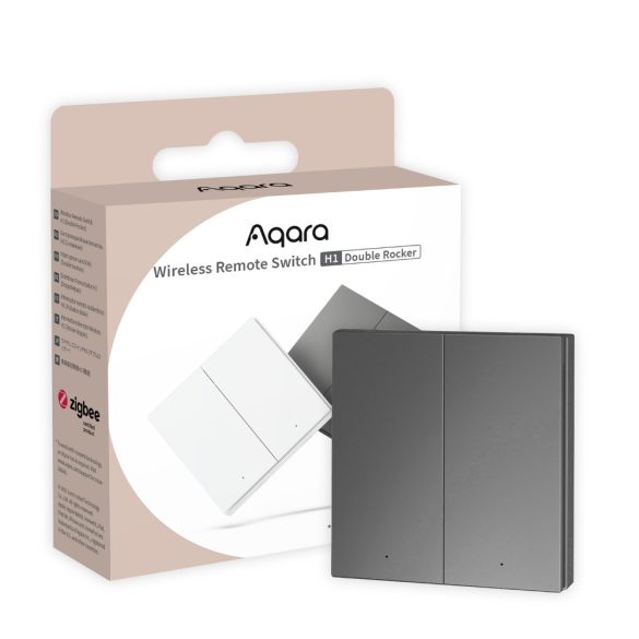 Aqara H1, 2 gombos vezetéknélküli Zigbee kapcsoló, szürke