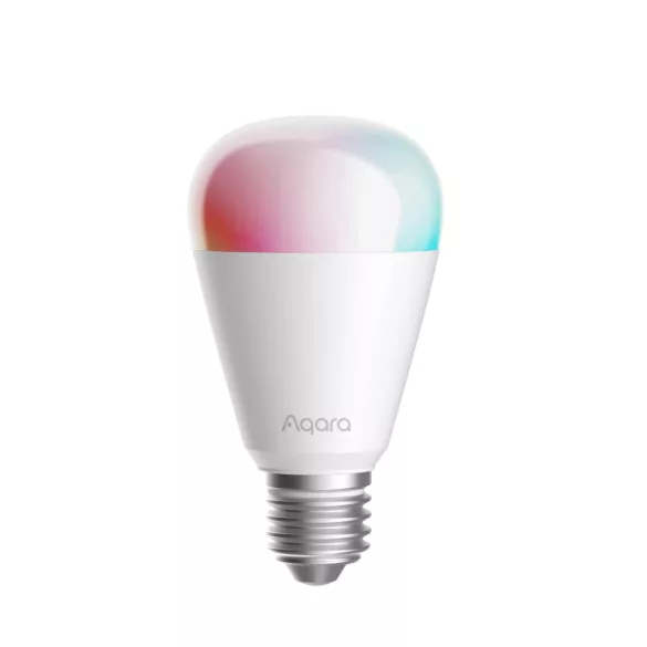Aqara T2 E27 RGB CCT – fehér + színes fényű, állítható színhőmérsékletű, fényerőszabályozható, E27 LED izzó,  Zigbee, Thread (LB-L02D)