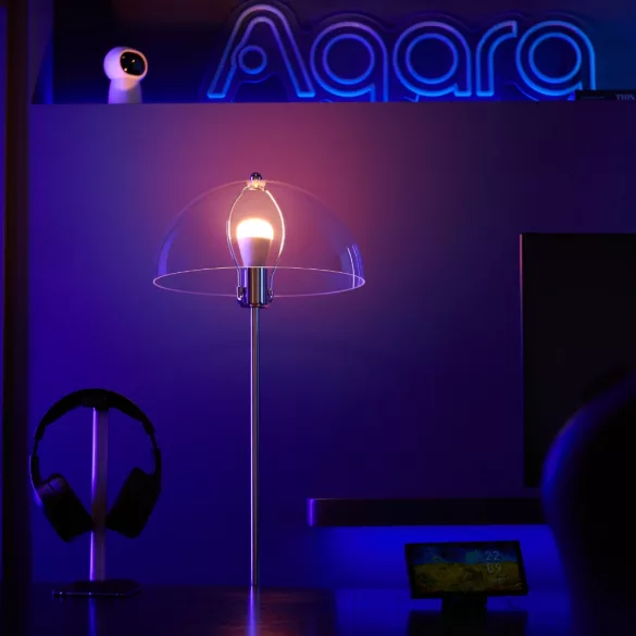 Aqara T2 E27 RGB CCT – fehér + színes fényű, állítható színhőmérsékletű, fényerőszabályozható, E27 LED izzó,  Zigbee, Thread (LB-L02D)