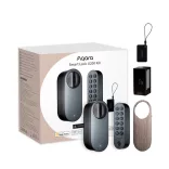Aqara U200 Smart Lock – utólag felszerelhető okos zár + külső egység, fekete, Bluetooth, Thread (EL-D02D)