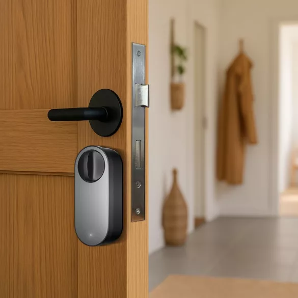 Aqara U200 Smart Lock Lite – utólag felszerelhető okos zár, fekete, Bluetooth, Thread (EL-D03D)