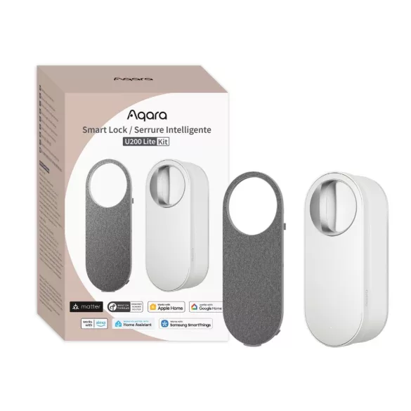 Aqara U200 Smart Lock Lite – utólag felszerelhető okos zár, fehér, Bluetooth, Thread (EL-D03DW)