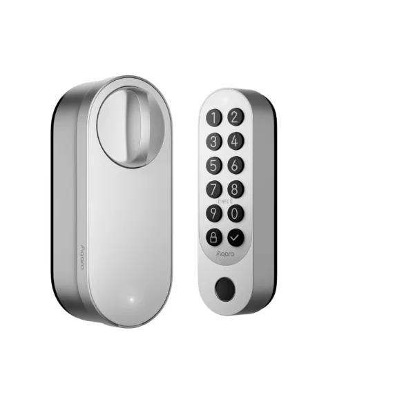 Aqara U200 Smart Lock – utólag felszerelhető okos zár + külső egység, ezüst, Bluetooth, Thread (EL-D02S)