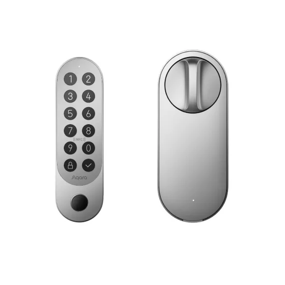 Aqara U200 Smart Lock – utólag felszerelhető okos zár + külső egység, ezüst, Bluetooth, Thread (EL-D02S)