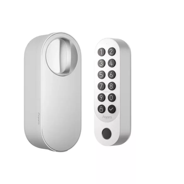 Aqara U200 Smart Lock – utólag felszerelhető okos zár + külső egység, fehér, Bluetooth, Thread (EL-D02DW)