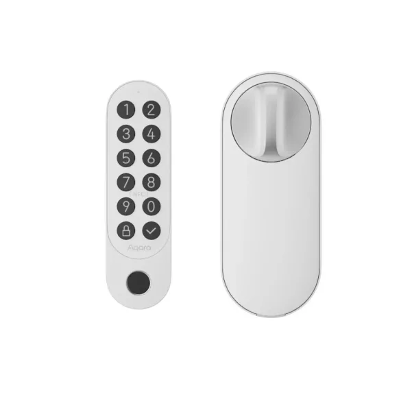 Aqara U200 Smart Lock – utólag felszerelhető okos zár + külső egység, fehér, Bluetooth, Thread (EL-D02DW)