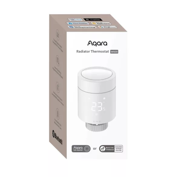 Aqara W600 Thermostat Valve – okos termosztatikus radiátorszelep, Zigbee, Thread, Matter (WT-A03D)