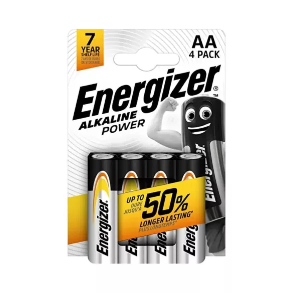 Energizer Alkaline Power AA alkáli ceruza elem LR6 bl/4 (4 db)