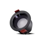 Gledopto süllyesztett LED spot lámpa, 450 lm, fekete keret, Zigbee 3.0, RF (GL-D-001P)