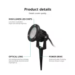 Gledopto kültéri lámpa, 550 lm, Zigbee3.0, RF (GL-G-002P)