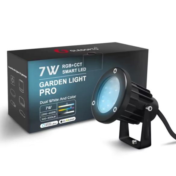 Gledopto GL-G-003P Zigbee Pro (Zigbee 3.0 + RF vevős) kültéri kerti RGB+CCT spot lámpa, 24V