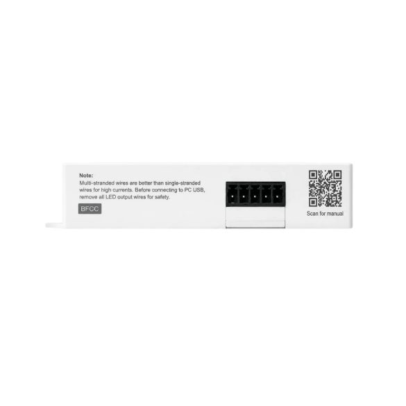 Gledopto AeX2gis – Kétcsatornás, relével és biztosítékkal ellátott WLED vezérlő, Wi-Fi, RF  (GL-C-116WL-RF)
