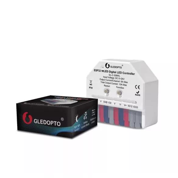 Gledopto WLED digitális LED vezérlő, Wi-Fi  (GL-C-309WL)