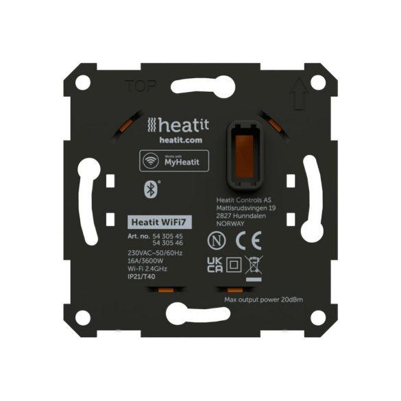 HeatIt WIFI7 – termosztát, Wi-Fi, Bluetooth, fekete (5430546)