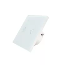   eWeLink 2 áramkörös okos WiFi+RF villanykapcsoló, fehér érintőpanellel