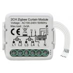   Zigbee 230V két áramkörös függönyvezérlő relé, kapcsolóbemenettel